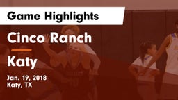 Cinco Ranch  vs Katy  Game Highlights - Jan. 19, 2018