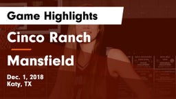 Cinco Ranch  vs Mansfield  Game Highlights - Dec. 1, 2018