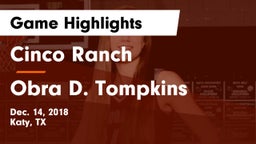 Cinco Ranch  vs Obra D. Tompkins  Game Highlights - Dec. 14, 2018