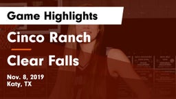 Cinco Ranch  vs Clear Falls  Game Highlights - Nov. 8, 2019