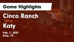 Cinco Ranch  vs Katy  Game Highlights - Feb. 7, 2020