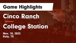Cinco Ranch  vs College Station  Game Highlights - Nov. 10, 2023