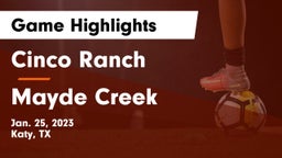 Cinco Ranch  vs Mayde Creek  Game Highlights - Jan. 25, 2023
