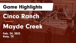 Cinco Ranch  vs Mayde Creek  Game Highlights - Feb. 24, 2023