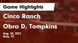 Cinco Ranch  vs Obra D. Tompkins  Game Highlights - Aug. 30, 2022