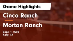 Cinco Ranch  vs Morton Ranch  Game Highlights - Sept. 1, 2023