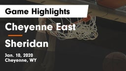 Cheyenne East  vs Sheridan  Game Highlights - Jan. 10, 2020