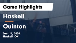 Haskell  vs Quinton Game Highlights - Jan. 11, 2020