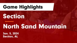Section  vs North Sand Mountain  Game Highlights - Jan. 5, 2024