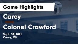 Carey  vs Colonel Crawford  Game Highlights - Sept. 30, 2021