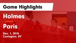 Holmes  vs Paris  Game Highlights - Dec. 1, 2018