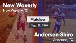 Matchup: New Waverly High vs. Anderson-Shiro  2016