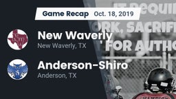 Recap: New Waverly  vs. Anderson-Shiro  2019