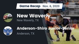 Recap: New Waverly  vs. Anderson-Shiro Junior-Senior  2020