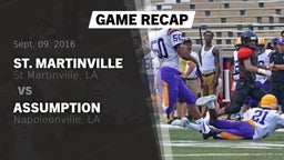 Recap: St. Martinville  vs. Assumption  2016