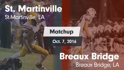 Matchup: St. Martinville vs. Breaux Bridge  2016