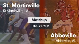 Matchup: St. Martinville vs. Abbeville  2016