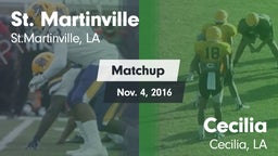 Matchup: St. Martinville vs. Cecilia  2016