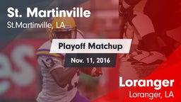 Matchup: St. Martinville vs. Loranger  2016