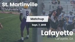 Matchup: St. Martinville vs. Lafayette  2018