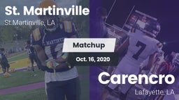 Matchup: St. Martinville vs. Carencro  2020