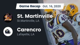 Recap: St. Martinville  vs. Carencro  2020