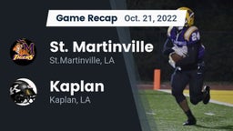 Recap: St. Martinville  vs. Kaplan  2022