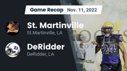 Recap: St. Martinville  vs. DeRidder  2022