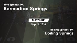 Matchup: Bermudian Springs vs. Boiling Springs  2016