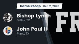 Recap: Bishop Lynch  vs. John Paul II  2020