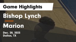 Bishop Lynch  vs Marion  Game Highlights - Dec. 28, 2023