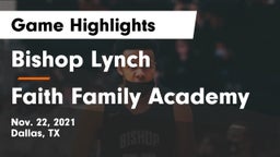 Bishop Lynch  vs Faith Family Academy Game Highlights - Nov. 22, 2021