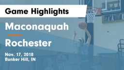 Maconaquah  vs Rochester  Game Highlights - Nov. 17, 2018