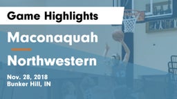 Maconaquah  vs Northwestern  Game Highlights - Nov. 28, 2018
