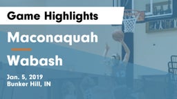 Maconaquah  vs Wabash  Game Highlights - Jan. 5, 2019