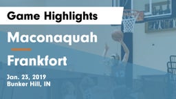 Maconaquah  vs Frankfort  Game Highlights - Jan. 23, 2019