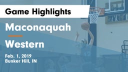 Maconaquah  vs Western  Game Highlights - Feb. 1, 2019