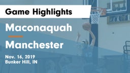 Maconaquah  vs Manchester  Game Highlights - Nov. 16, 2019