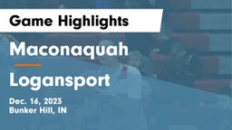 Maconaquah  vs Logansport  Game Highlights - Dec. 16, 2023