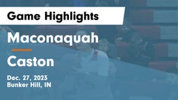 Maconaquah  vs Caston  Game Highlights - Dec. 27, 2023