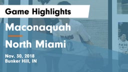 Maconaquah  vs North Miami  Game Highlights - Nov. 30, 2018