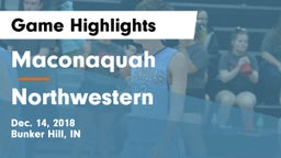 Maconaquah  vs Northwestern  Game Highlights - Dec. 14, 2018