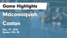Maconaquah  vs Caston  Game Highlights - Dec. 27, 2018
