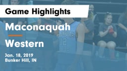 Maconaquah  vs Western  Game Highlights - Jan. 18, 2019