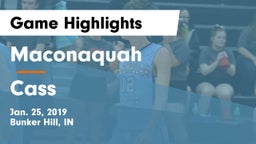 Maconaquah  vs Cass  Game Highlights - Jan. 25, 2019