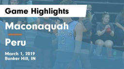 Maconaquah  vs Peru  Game Highlights - March 1, 2019