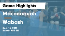 Maconaquah  vs Wabash  Game Highlights - Dec. 13, 2019