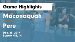 Maconaquah  vs Peru  Game Highlights - Dec. 28, 2019