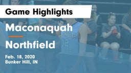 Maconaquah  vs Northfield  Game Highlights - Feb. 18, 2020