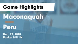 Maconaquah  vs Peru  Game Highlights - Dec. 29, 2020